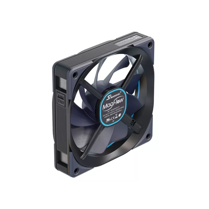 Ventiliatorius Seasonic MagFlow 1-Fan Kit 12 cm juodas 1 vnt.