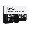 LEXAR microSD High Endurance atminties kortelė 128GB C10 A1 U1 V30 100/45MB/s