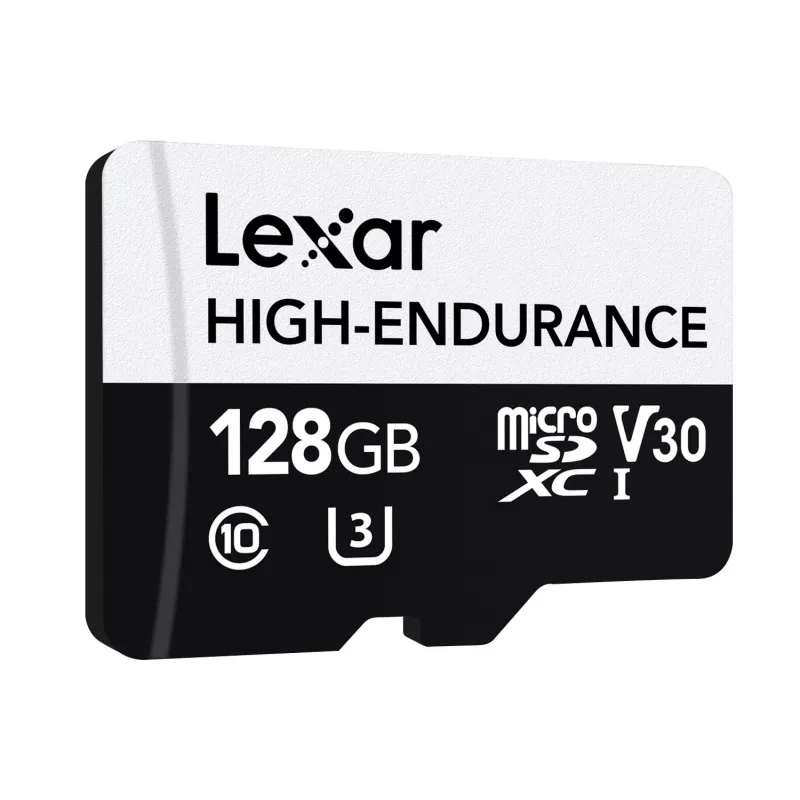 LEXAR microSD High Endurance atminties kortelė 128GB C10 A1 U1 V30 100/45MB/s