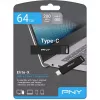 PNY Elite-X USB atmintukas 64 GB USB Type-C 3.2 Gen 1 (3.1 Gen 1) Juodas (P-FDI64GELTXC-GE)
