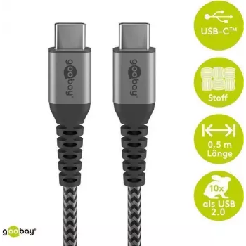 Goobay 49302 USB-C laidas, juodas