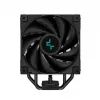 Oro aušintuvas DeepCool AK400 ZERO DARK PLUS — 120 mm FDB ventiliatorius, 4 šilumos vamzdeliai 6 mm, skirtas LGA 1700/AM4/AM5, aukštis 155 mm, juodas