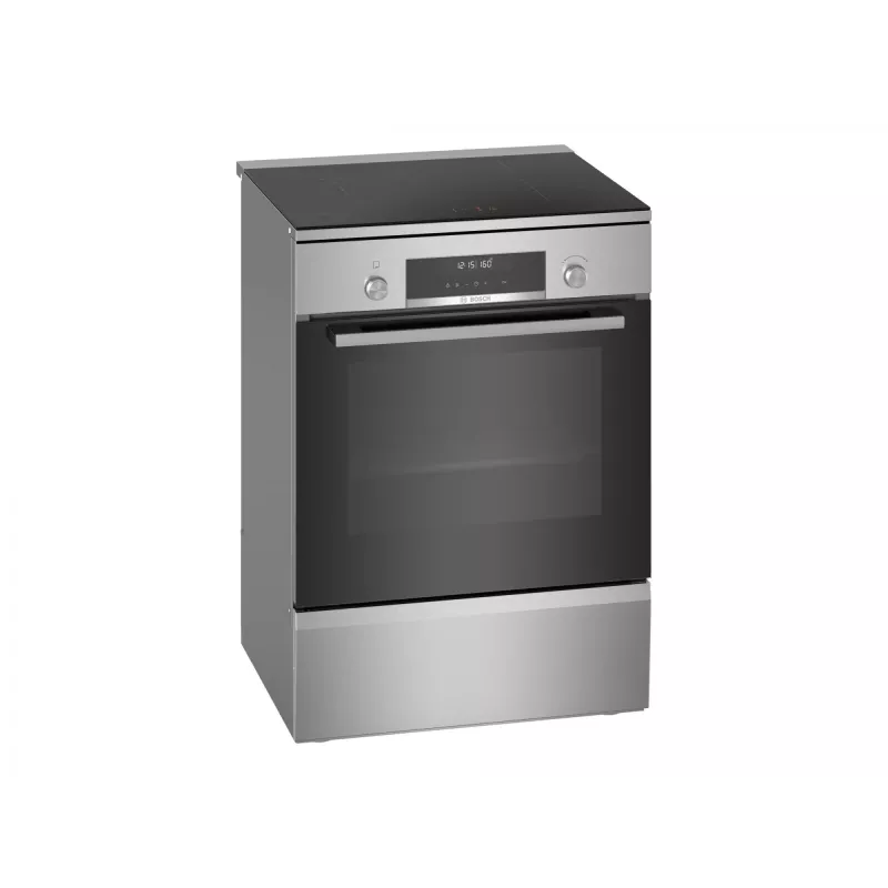 Bosch HLS79Y351U Series 6 laisvai pastatoma viryklė, indukcinė kaitlentė, elektrinė orkaitė, nerūdijantis plienas, 60 cm