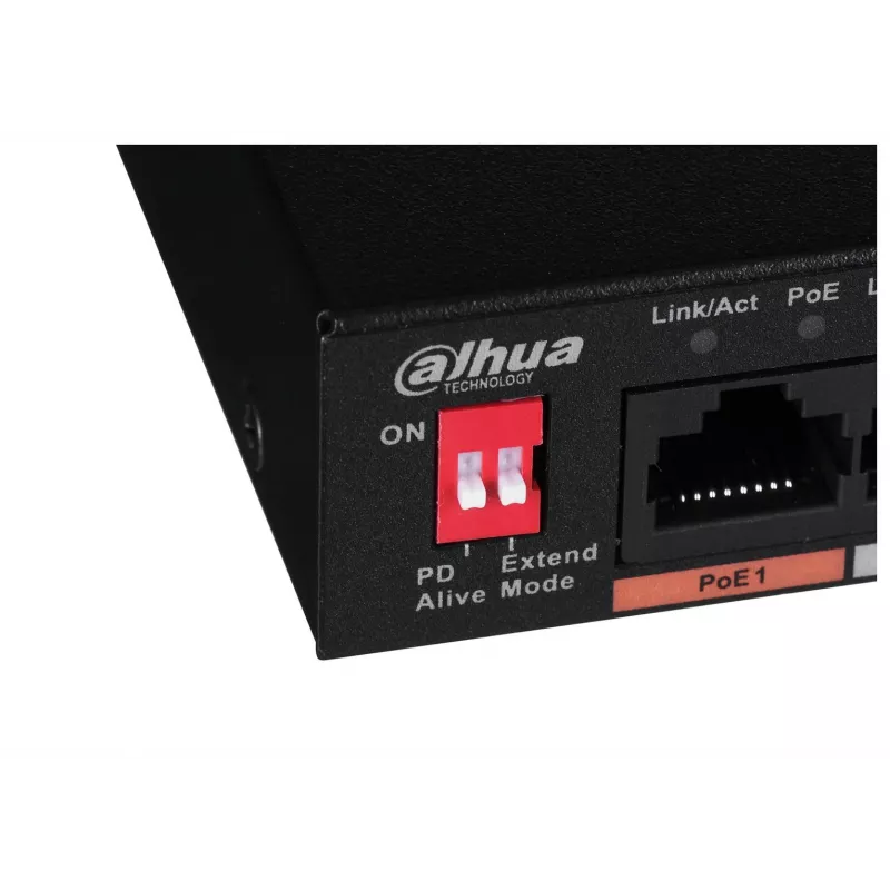 Dahua Technology PFS3006-4ET-60 Nevaldomas L2 Fast Ethernet (10/100) PoE jungiklis juodas