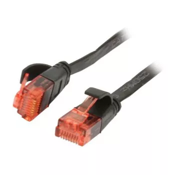 Patch kabelis RJ45 CAT6 250MHz 7,5m juodas UTP (U/UTP) PVC plokščias Synergy 21
