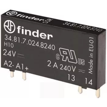 Kietojo kūno PCB relė serija 34 34.81.7.024.8240, apkrovos srovė 2 A, perjungimo įtampa 230 V (348170248240)