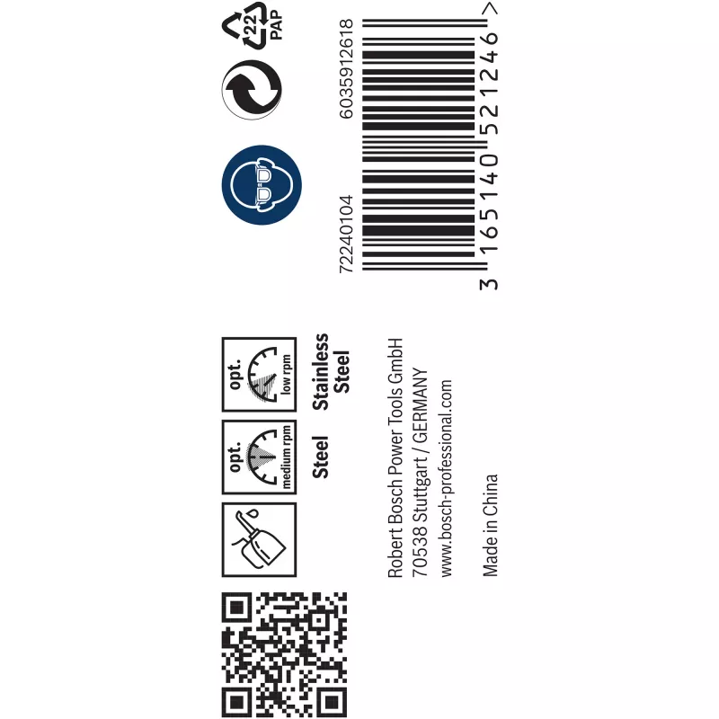 Gręžtų rinkinys Bosch HSS Twist Drill Bits Cobalt, model 2608585889