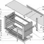 SCHROFF KomplettEnclosure, Neekranuotas - PROPAC PRO korpusas, 3HE 28TE 266T (24576001)