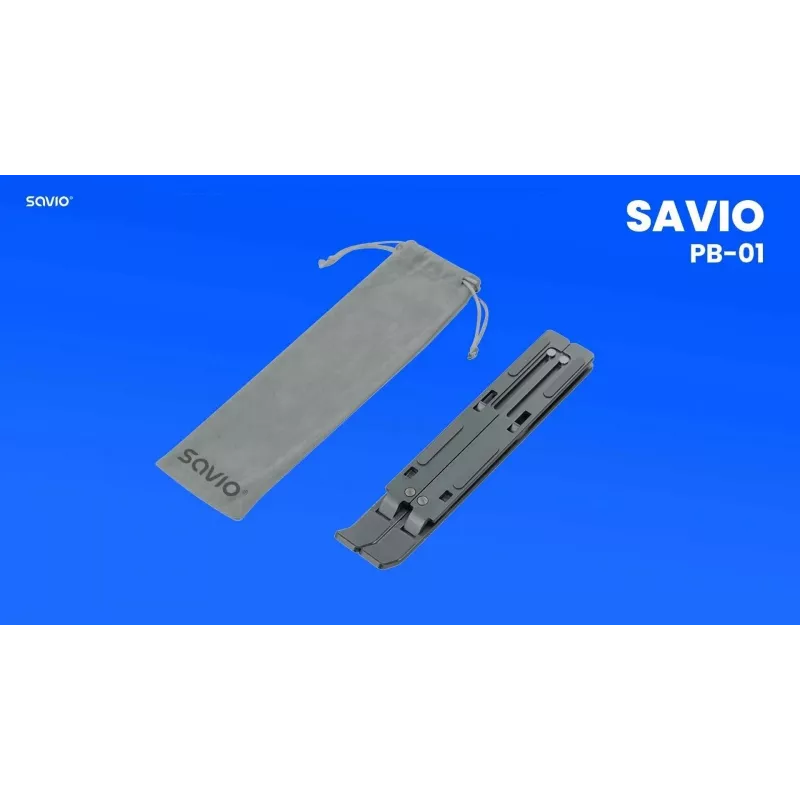 Nešiojamas stovas nešiojamam kompiuteriui Savio SAVPB-01 sidabrinis