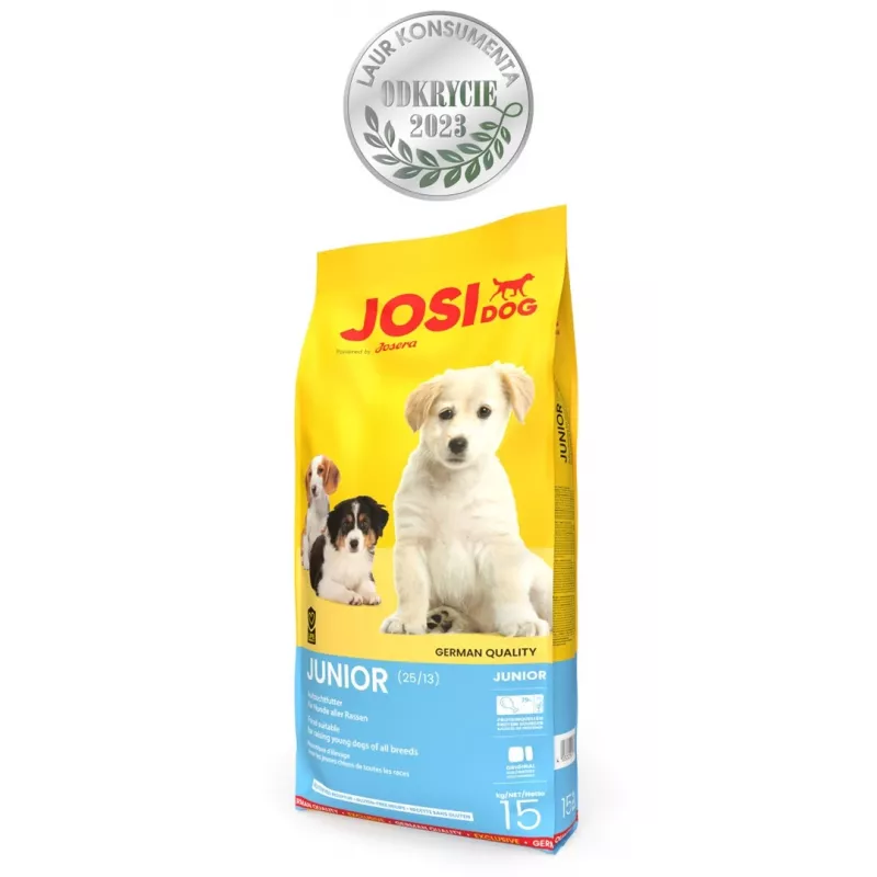 JOSERA JosiDog Junior sausas ėdalas šuniukams, 15 kg, su višta
