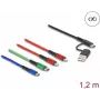DeLOCK USB krovimo laidas 4 in 1 USB Type-A USB-C į 2x Lightning Micro USB USB-C 1,20 m