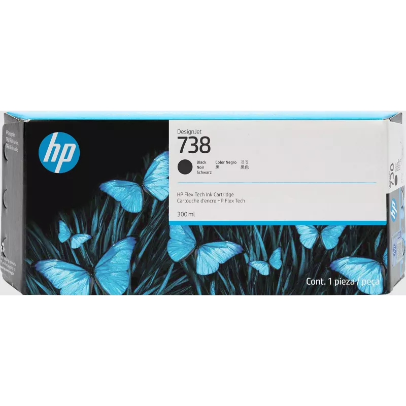 HP 738 300 ml juodos spalvos rašalo kasetė DesignJet