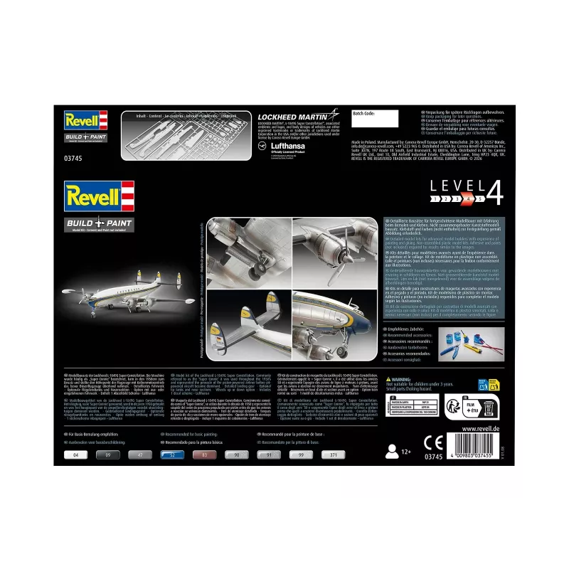Plastikinis modelio rinkinys REVELL Lockheed L.1049G Super Constellation Lufthansa mastelinis modelis