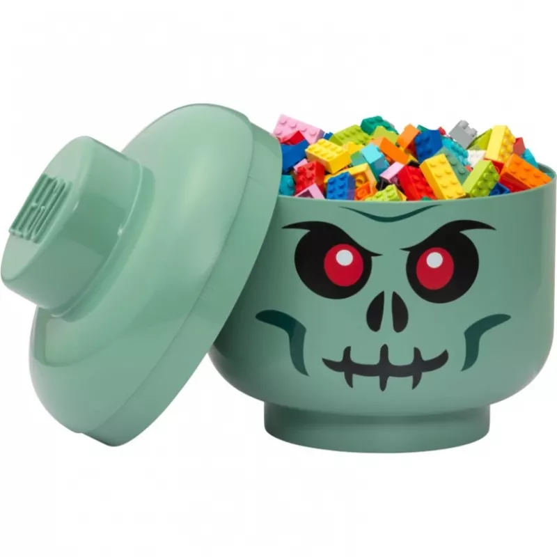 LEGO Storage Head Skeleton dėžutė juoda/raudona, didelė