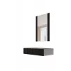 Tualetinis staliukas su veidrodžiu cama meble PAFOS 80×41,6×100 cm, MDF rėmas, 1 stalčius, matinė juoda