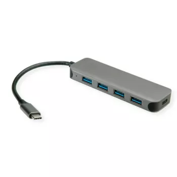USB Hub VALUE 14.99.5038 – 4 prievadų USB 3.0 skirstytuvas su USB-C jungtimi