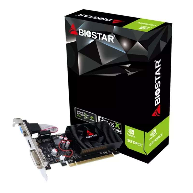Vaizdo plokštė BIOSTAR GeForce GT 730 VN7313THX1 – 2 GB GDDR3, 128 bitų, PCIe 2.0, 700 MHz