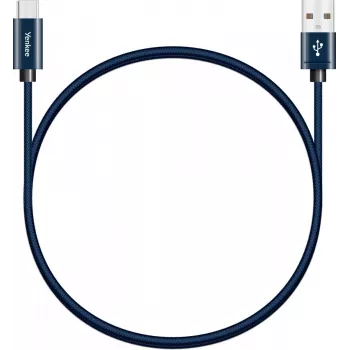 Kabelis YENKEE YCU 301 BE USB-A 2.0 / USB-C 1 m Fialov
