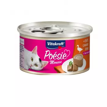 Šlapias kačių ėdalas Vitakraft Poésie Mousse Duck 85 g pakelis – antis, 85 g, be glitimo, drėgnumas 78%