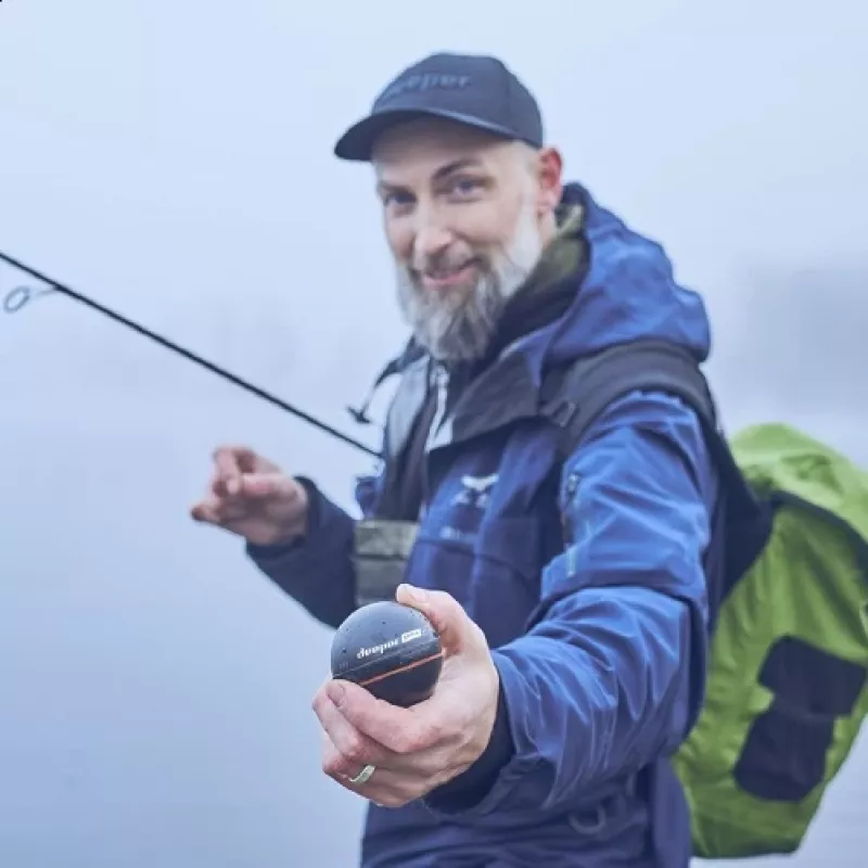 Nešiojamas žuvų ieškiklis Deeper Smart Sonar PRO+ 2, 3 spinduliai, 100 m gylis, 65×65×65 mm, Li‑Ion 950 mAh