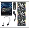LIAN LI UNI FAN SL Wireless 120 ARGB Juodas 3 vnt. rinkinys