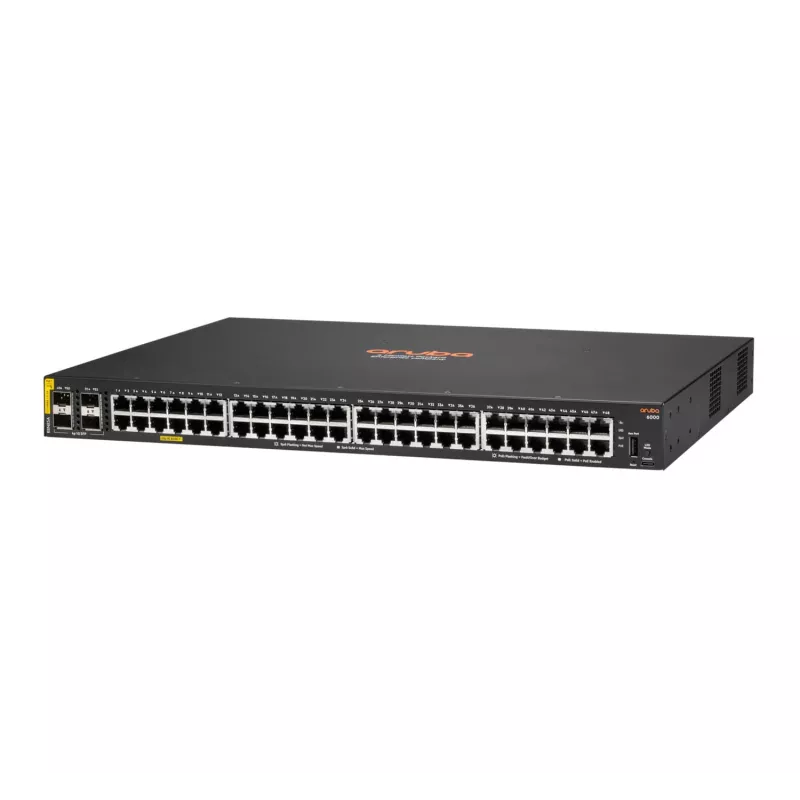 HPE Aruba Networking CX 6000 48G Class4 PoE 4SFP 370W valdomas L3 Gigabit Ethernet jungiklis 1U
