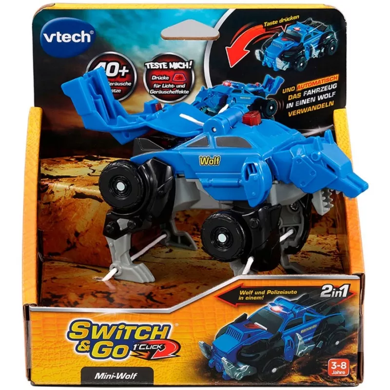 Switch & Go Dinos - OneClick-Mini-Wilk, žaidimo figūrėlė