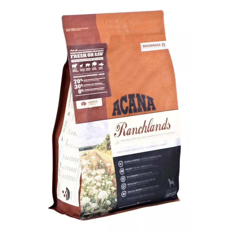 ACANA Highest Protein Ranchlands Dog – sausas šunų ėdalas – 2 kg