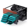 Jonsbo N4 Microtower korpusas juodas tvirtas plieninis kompaktiškas PC dėklas