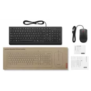 Lenovo Essential belaidžio ryšio klaviatūros ir pelės rinkinys su laidu
