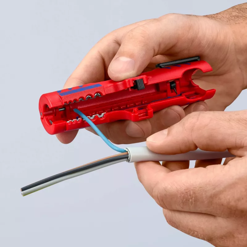 Knipex 16 85 125 SB kabelių nuėmiklis mėlynas, raudonas