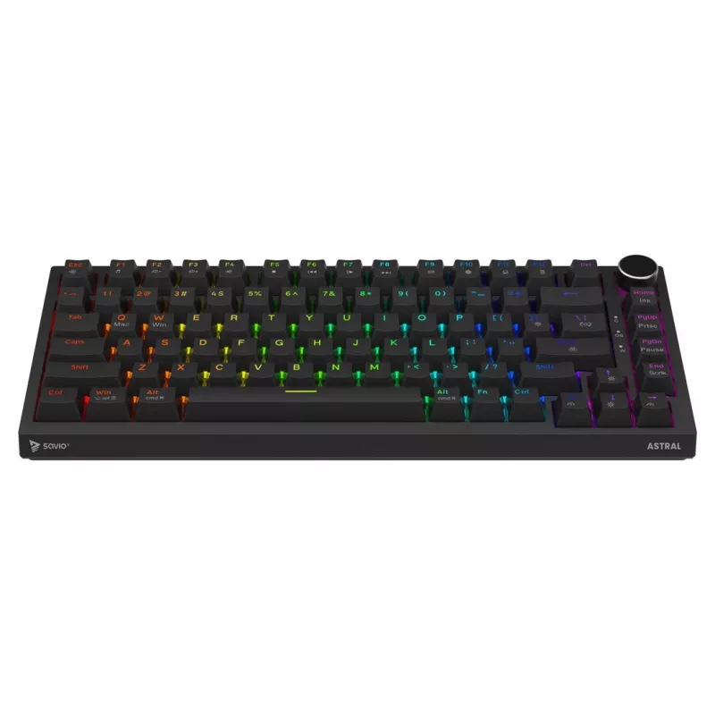Savio ASTRAL BLACK JADE klaviatūra žaidimams Gaming USB QWERTY US International