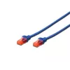 Tinklo laidas Digitus CAT 6 U/UTP RJ-45 Cat6 3 m mėlynas