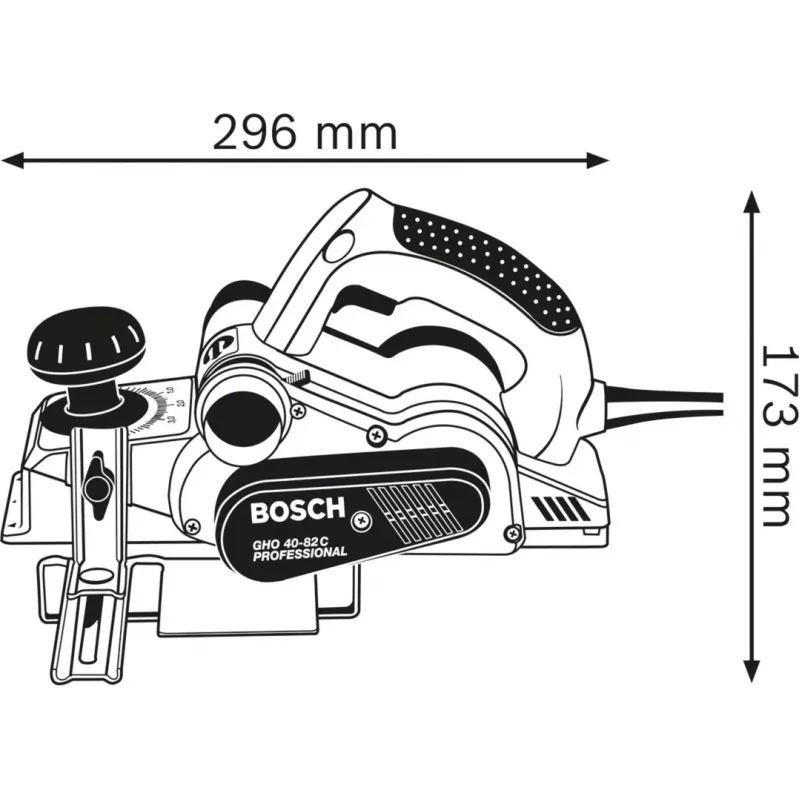 Bosch GHO 40-82 C Professional oblius, 850 W, 14000 aps./min., juoda/mėlyna/sidabrinė