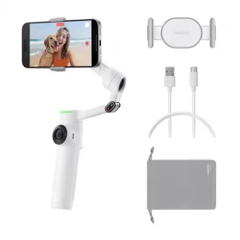 Insta360 Flow 2 Pro AI Tracker Stabilizatoriaus rinkinys (baltas)