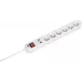 Prailginimo laidas Bachmann SMARTLINE 3 m 6 lizdų balta