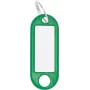 Raktų žymos WEDO 262 101804 — žalios plastikinės identifikacinės etiketės 21 × 52 mm, pakuotė po 10 vnt.