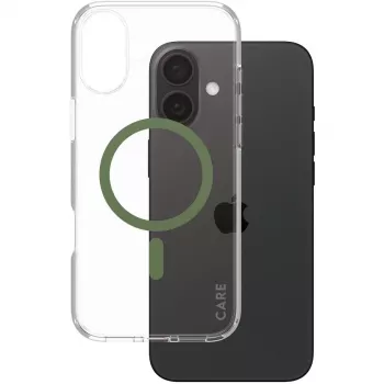 PanzerGlass CARE™ by ® Urban Combat Dėklas Skaidrus su Žaliu MagSafe iPhone 16 Plus