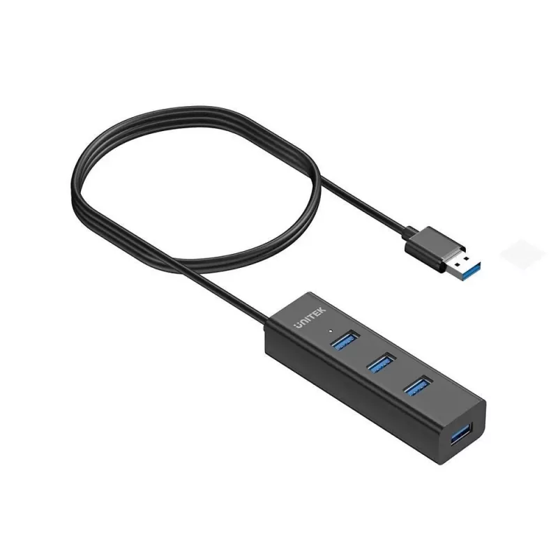UNITEK Y-3089V01 USB 3.2 Gen 1 (3.1 Gen 1) Type-A 5000 Mbit/s juodas išplėtimo stotelė