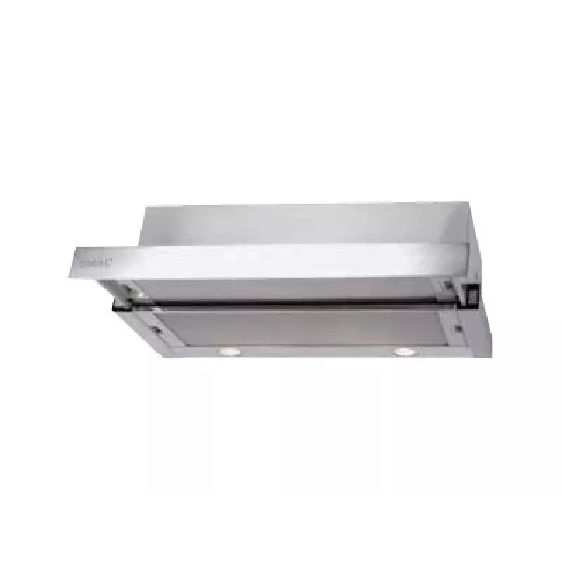 CATA gartraukis TF 2003 Duralum 600, teleskopinis, 60 cm, 390 m³/h, C klasė, mechaninis valdymas, nerūdijantis plienas, LED