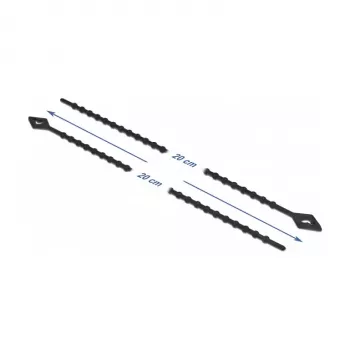 DeLOCK karoliukinis kabelio raištis L 200 x W 2,4 mm juodas 100 vnt.
