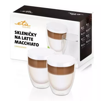 ETA Latte Macchiato stiklinės 2 vnt. | 350 ml | indaplovei tinkamos | ETA418193020