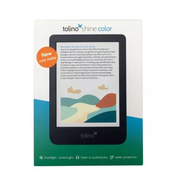 Tolino shine color elektroninių knygų skaitytuvė su liečiamuoju ekranu 16 GB Wi-Fi juoda