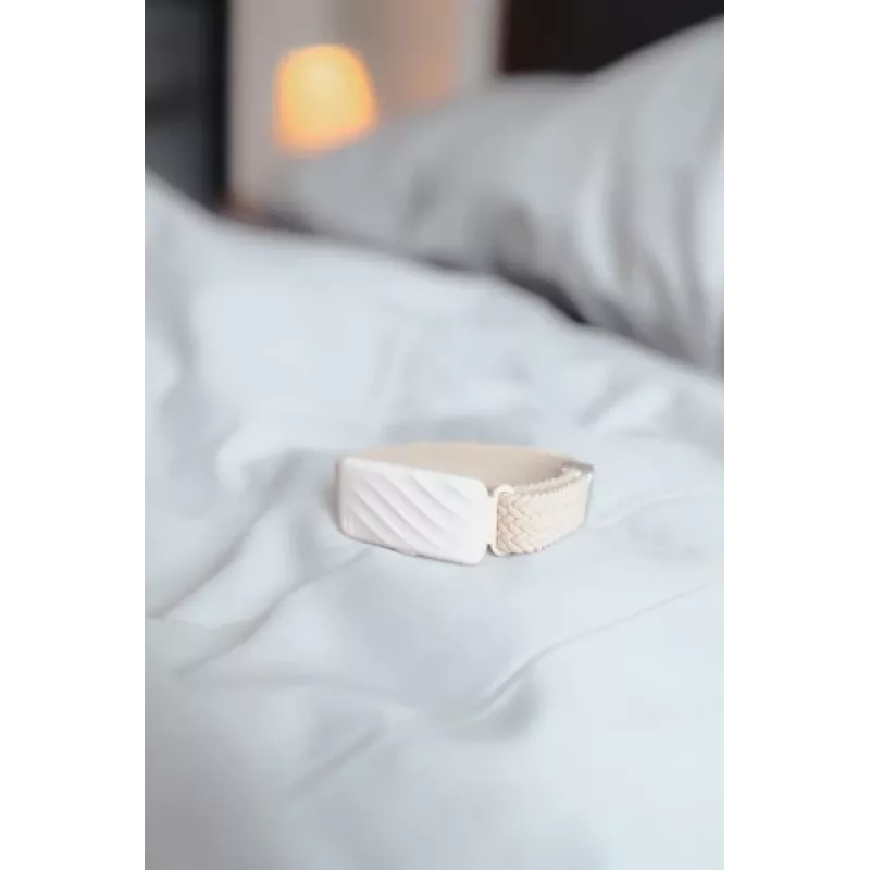 Žadinimo apyrankė HoMedics WakeBand SS-WB100CE-WW, tylus vibracinis žadintuvas, kreminė