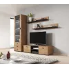 TV stovas Cama Meble SOHO 140, ąžuolas lefkas/juodas, 1400×430×370 mm