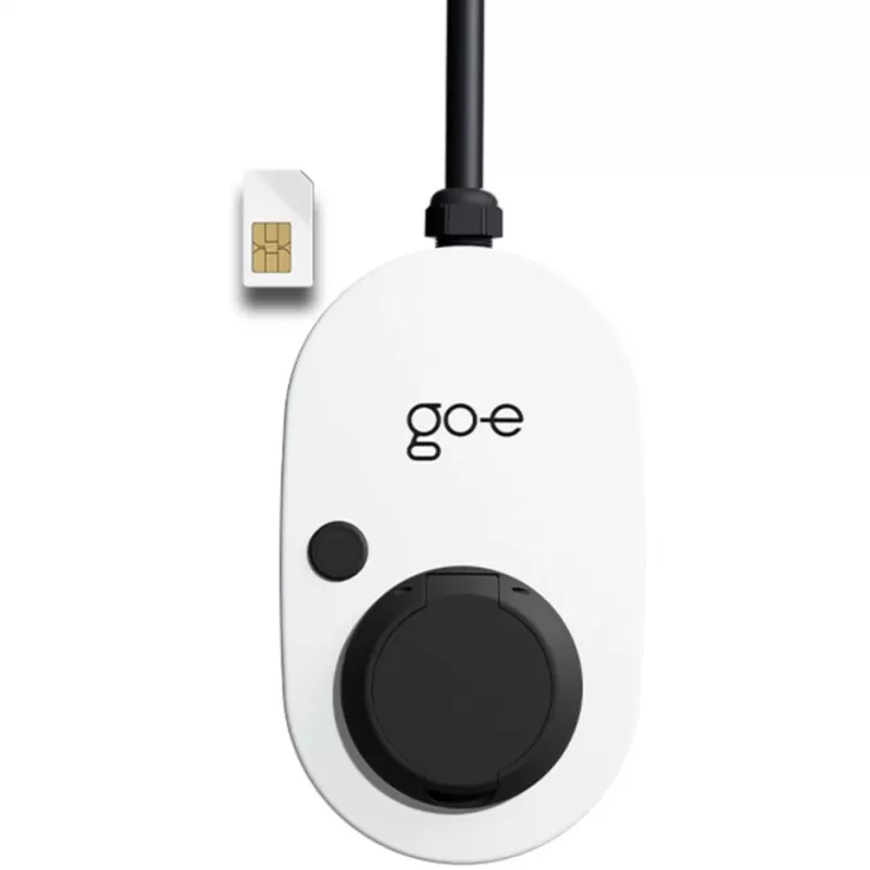 Įkroviklis GO-E Gemini 2.0, 22 kW (32A 3 fazės), Wallbox Baltas/juodas, be kabelio, 4G/LTE