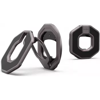 UAG Monarch Dual Magnetic Ring Stand – dvipusis magnetinis laikiklis su žiedu, šratinis (gunmetal)