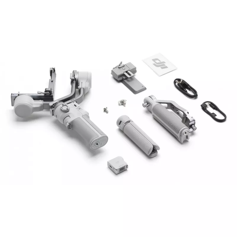 Gimbal stabilizatorius DJI RS 4 Mini Combo – kompaktiškas rankinis stabilizatorius veidrodiniams fotoaparatams
