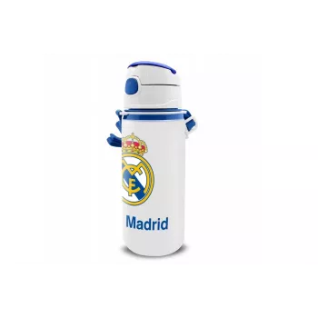 Aliumininis sportinis butelis vaikams su snapeliu KIDS 600 ml – Real Madrid dizainas