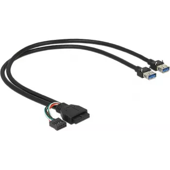 USB laidas DeLOCK 0,45 m 2 x USB 3.0 A motininės plokštės lizdui